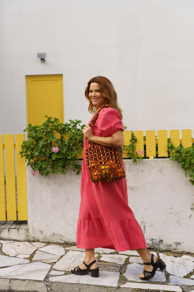 Astrid Dress Sunset Coral - IVALO.COM