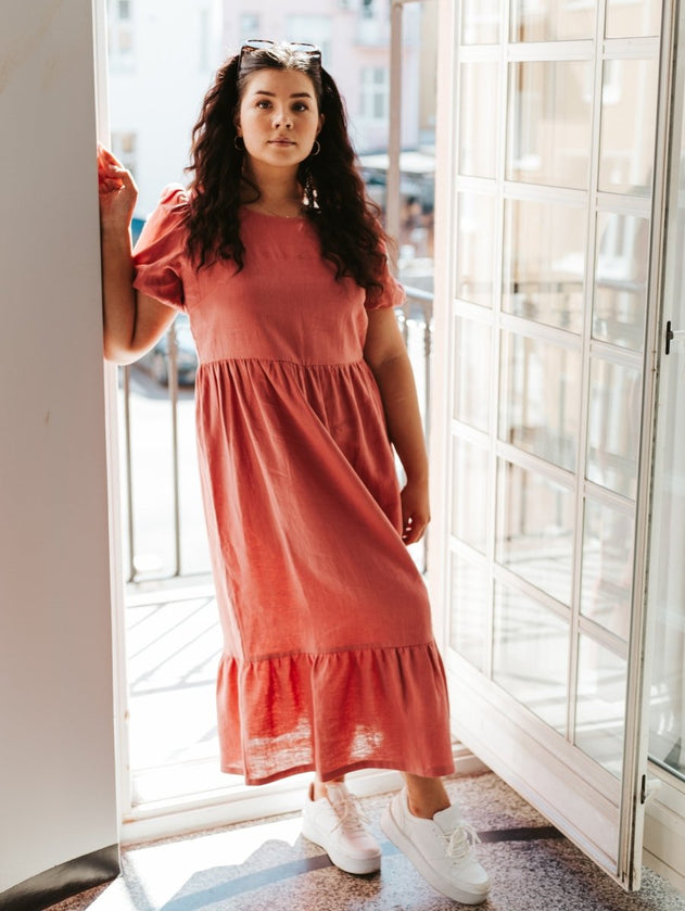 Astrid Dress Coral - IVALO.COM
