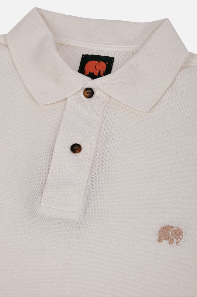 Alcalali Pigment Dyed Polo Shirt Almond Milk