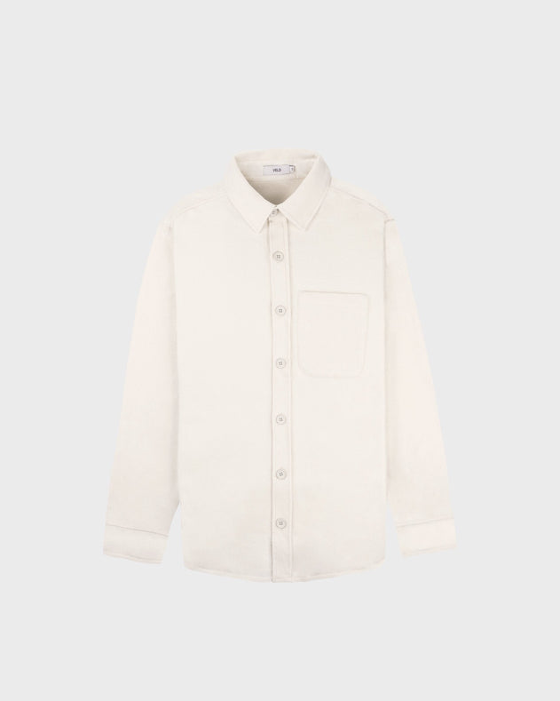 Noord Fleece Overshirt Natural White