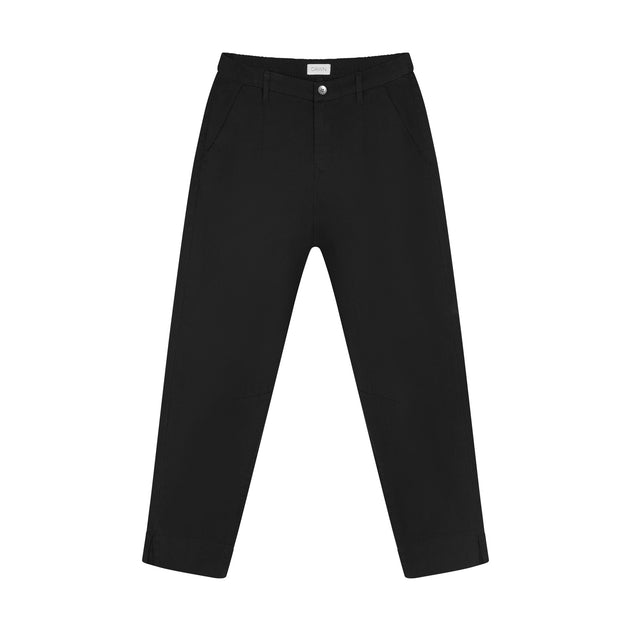 Sunshine Tapered Tencel Trousers Midnight Black
