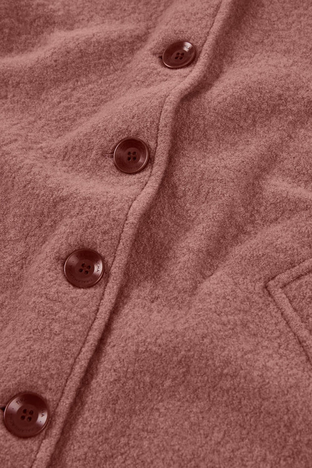 Merino Wool Short Coat in Pink