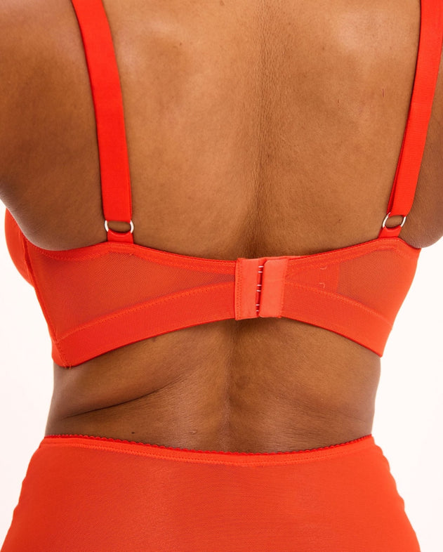 Mesh Support Bra Fiery Red