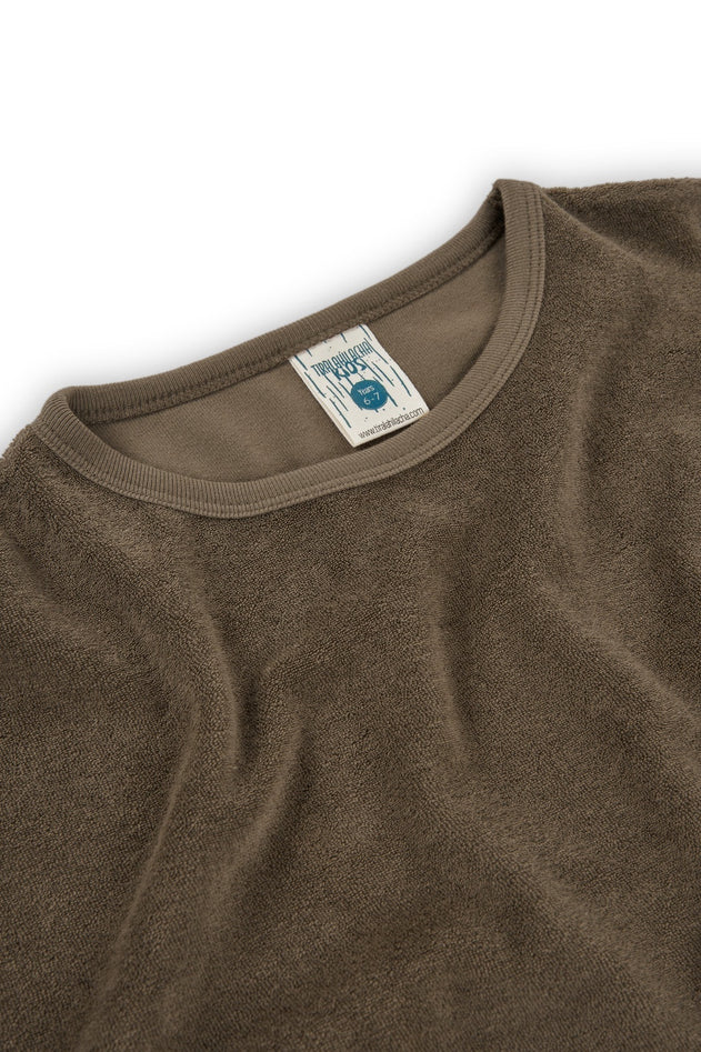 Kid's Harper Oversized Terry T-Shirt Brown