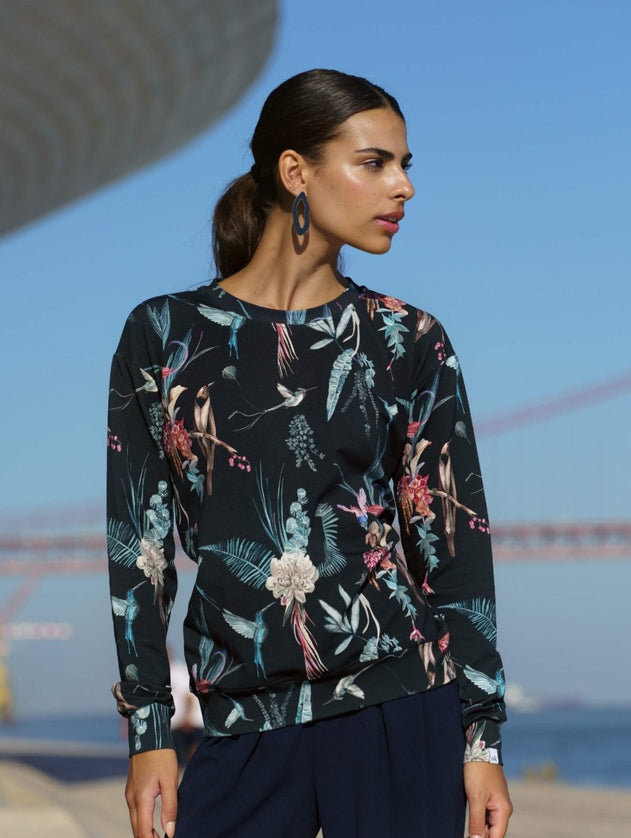 Casual Chic Print Shirt Bluebird - IVALO.COM