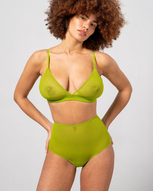 Mesh Highwaist Briefs Matcha