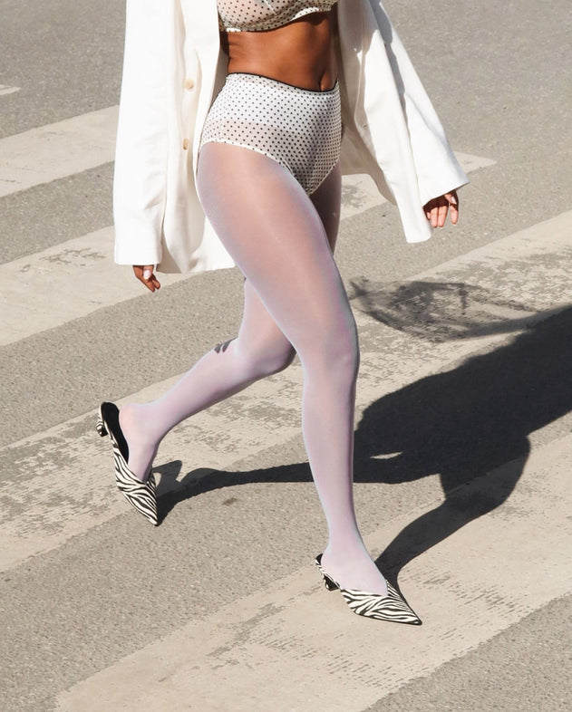 Mesh Highwaist Briefs Cream/Black