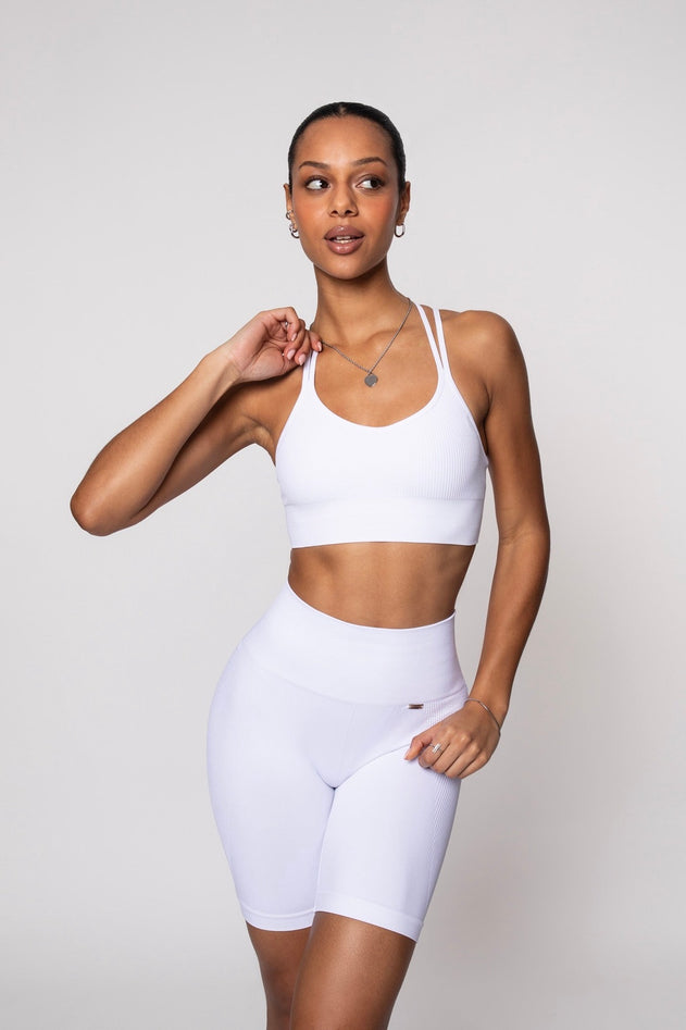 Earth Sports Bra White