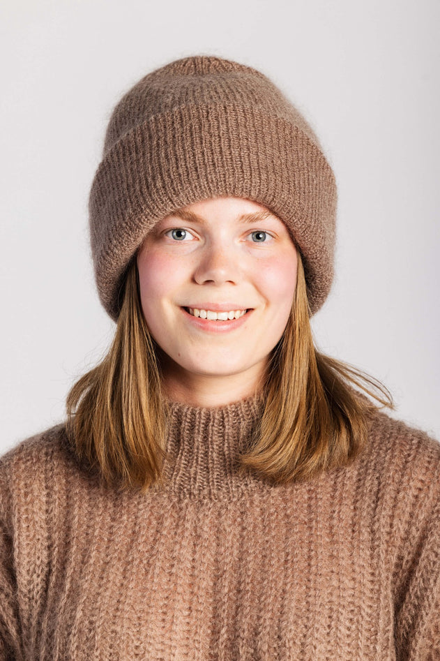 Pippa Mohair Beanie Smoky Taupe