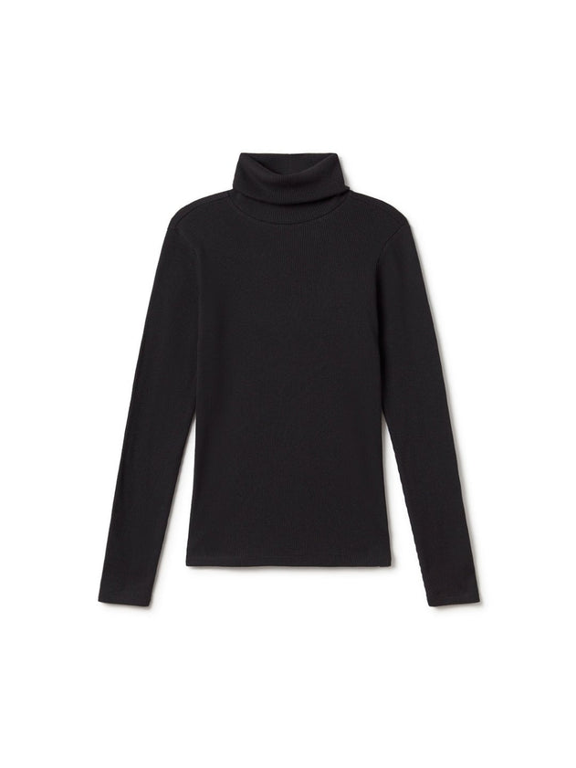 Canna Turtleneck Top Black