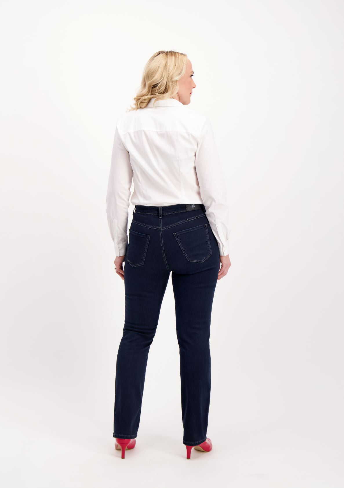 Caramel High Waist Jeans Dark Blue