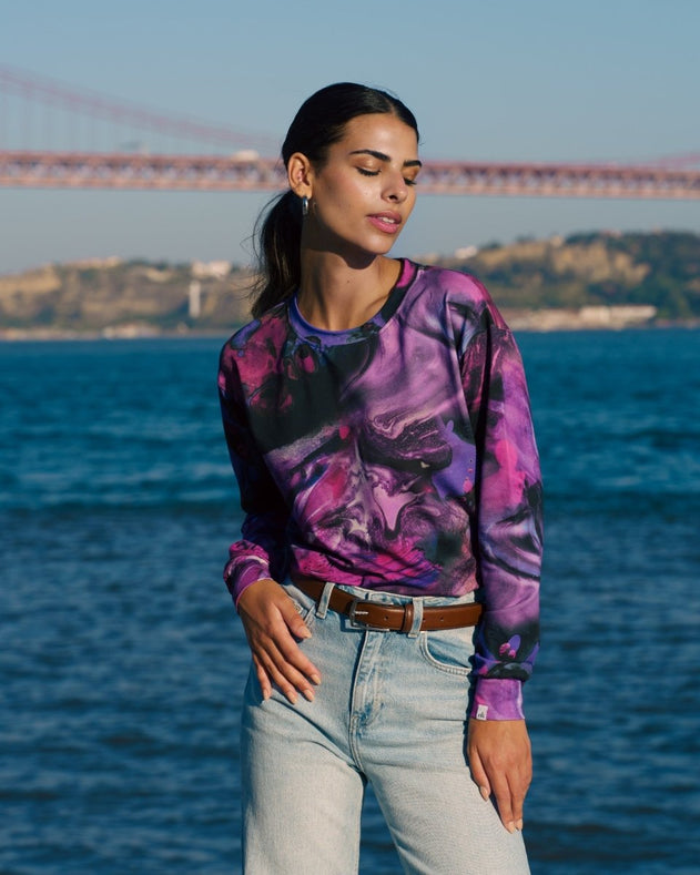 Casual Chic Print Shirt Marble - IVALO.COM