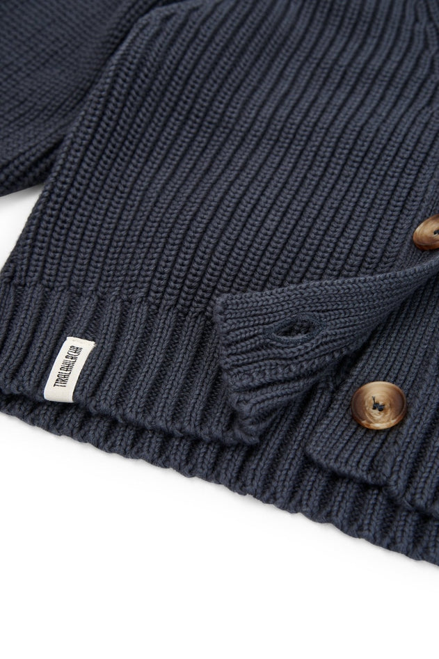 Kid's Giova Short Cardigan Grey Blue