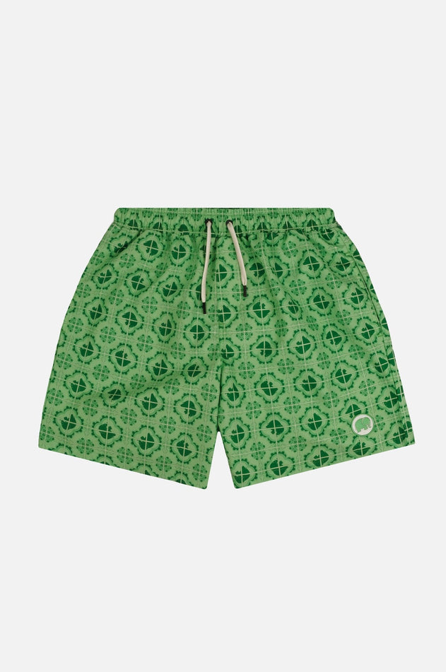 Men's Tiles Swim Shorts Aqua Green
