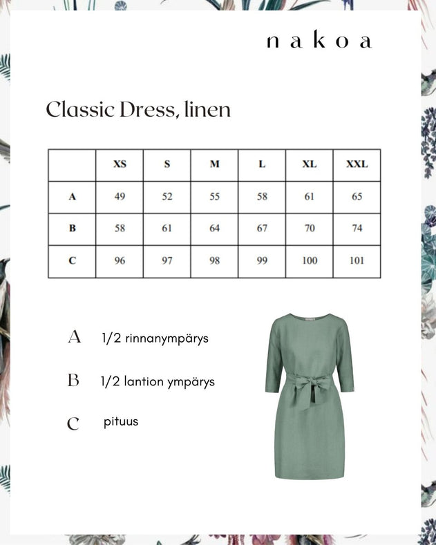 Classic Linen Dress Desert Sage Green - IVALO.COM