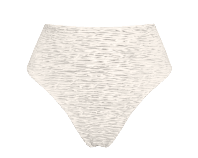 Jacquard Skyline High Bikini Bottom Cream