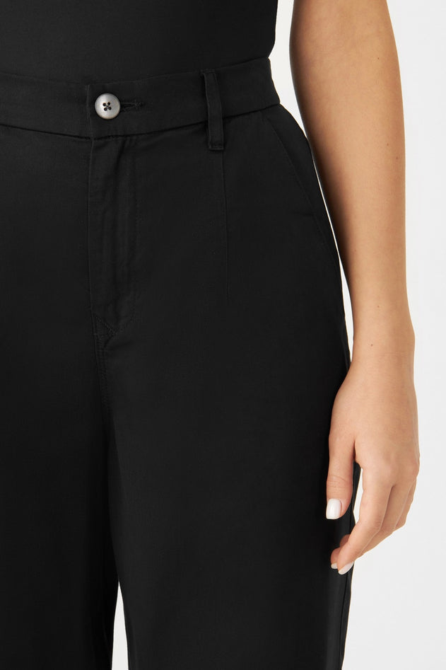 Sunshine Tapered Tencel Trousers Midnight Black