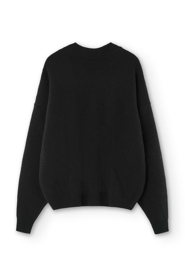 Gaudia Sweater Batwing Sleeve Merino Wool Black