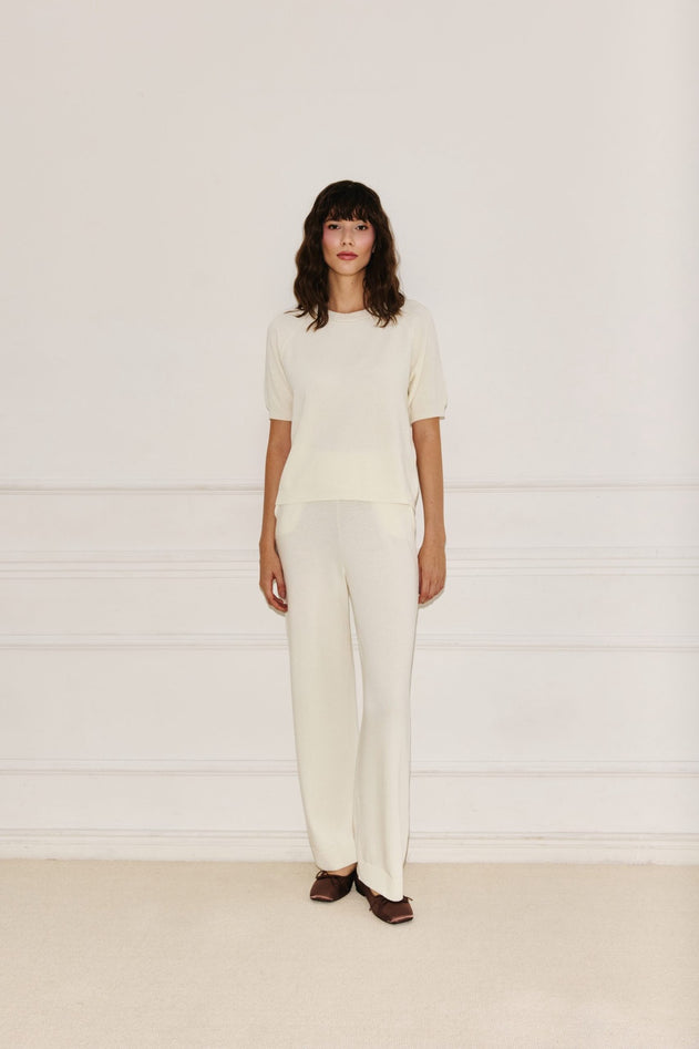 Amelié blouse with short sleeves ecru
