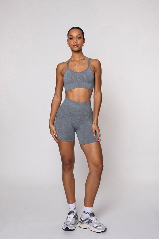 Ether Biker Shorts Heather Grey