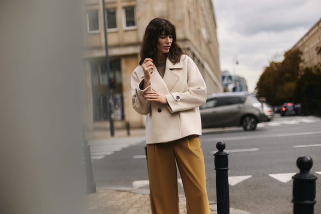 Light wool jacket beige