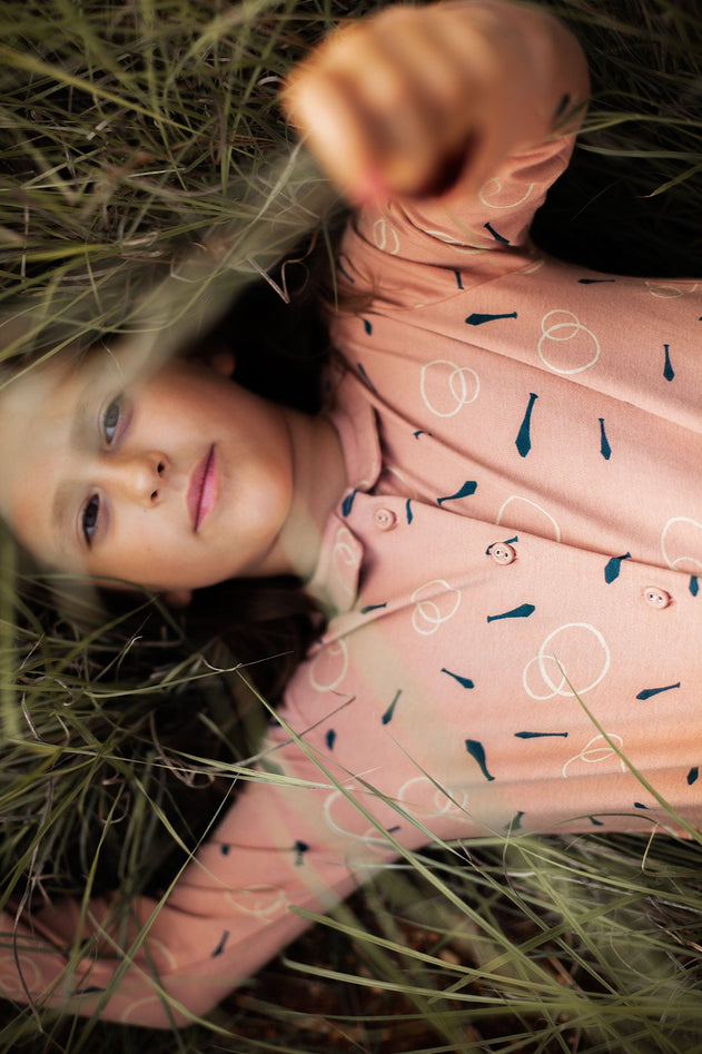 Kids' Shirt Dress Juggling Pink