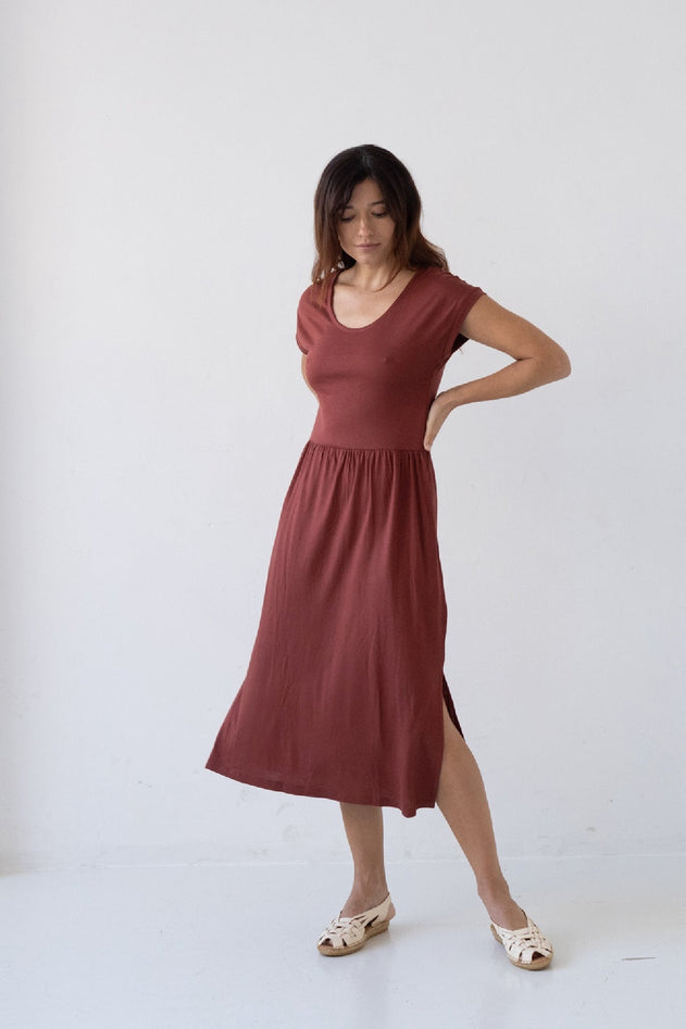 Hanna TENCEL™ Long Dress in Red