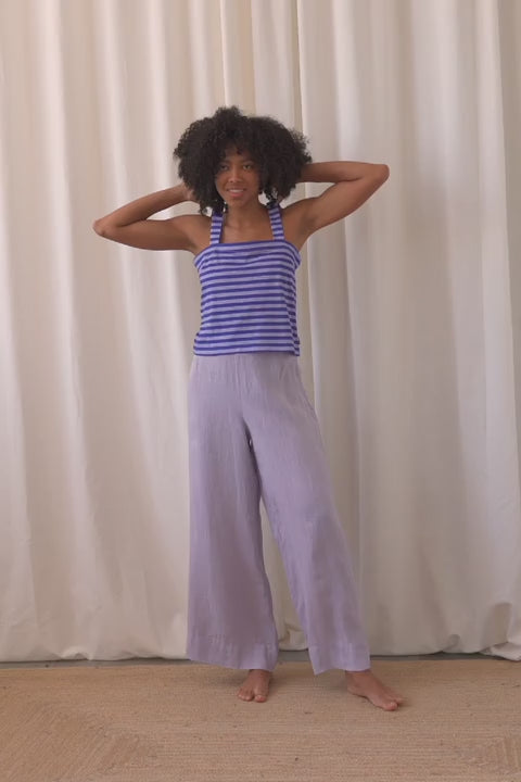 Torsa Top Purple Stripes