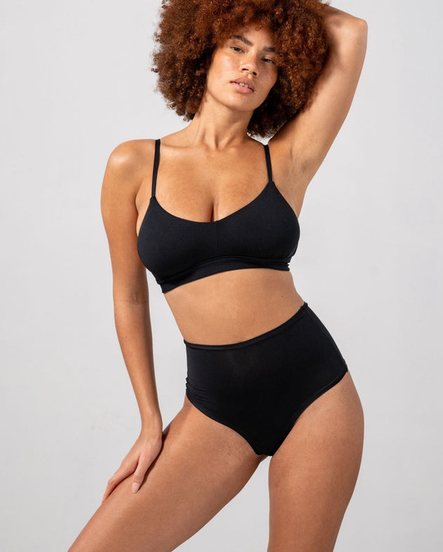 Micro Highwaist Thong Black