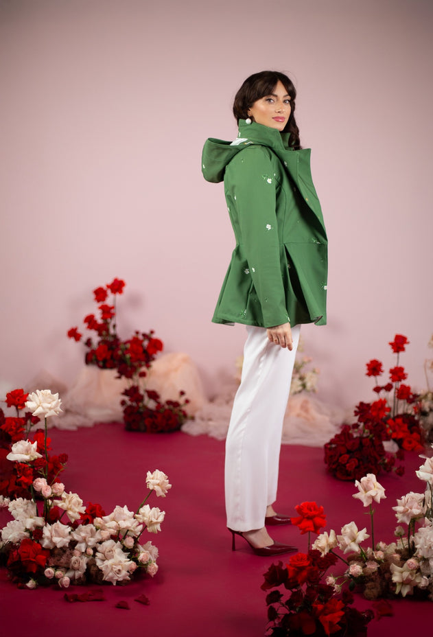 Short Double Breasted Raincoat Primrose Green