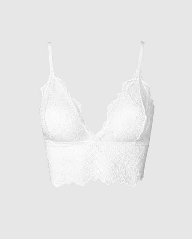 Lace Bralette Top Blanche White