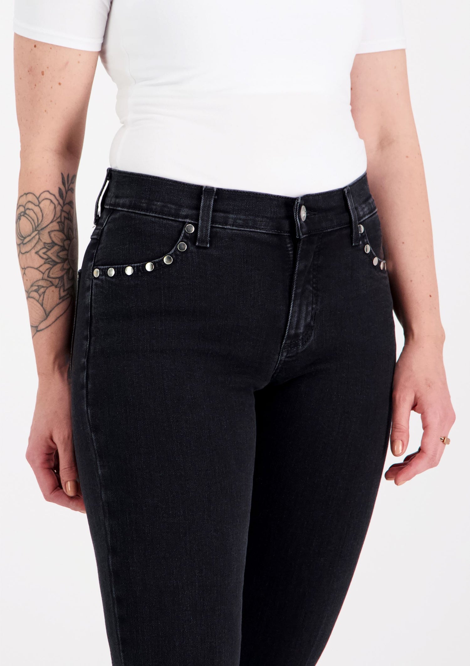 Emily Straight fit High Waist Jeans Dark Grey