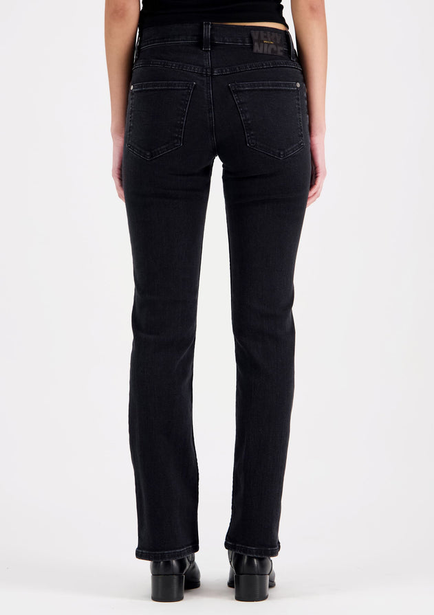 Emily Straight fit High Waist Jeans Dark Grey