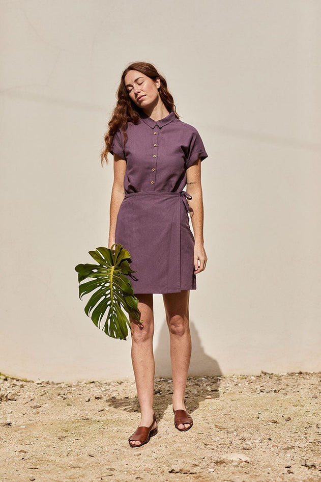 Famara Wrap Mini Skirt Purple