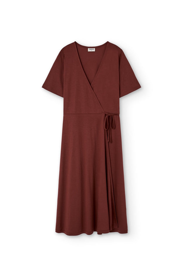 Helen TENCEL™ Wrap Dress in Red