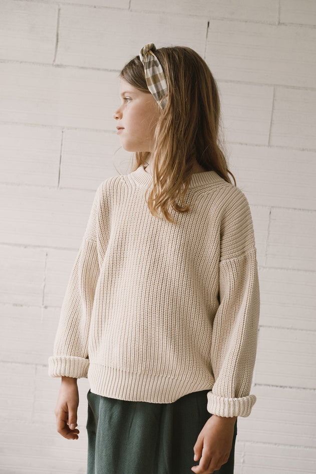 Kid's Golaf Knitted Sweater Beige