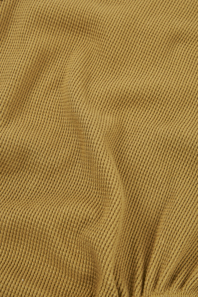 Baby's Haoa Waffle Romper Mustard