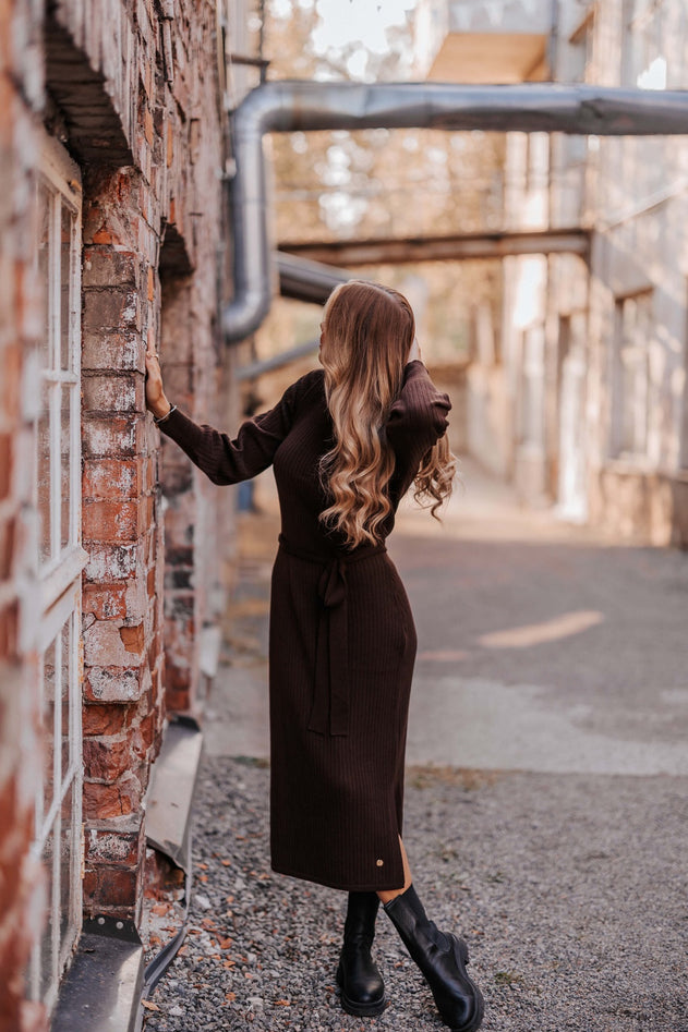 Leona Merino Dress Espresso