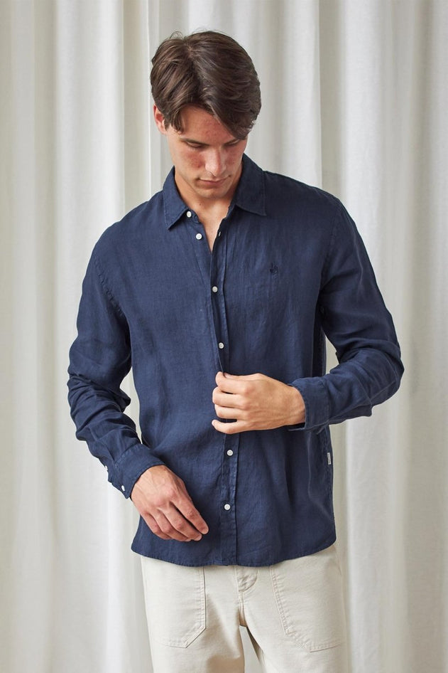 Fabal Shirt Navy Blue - IVALO.COM