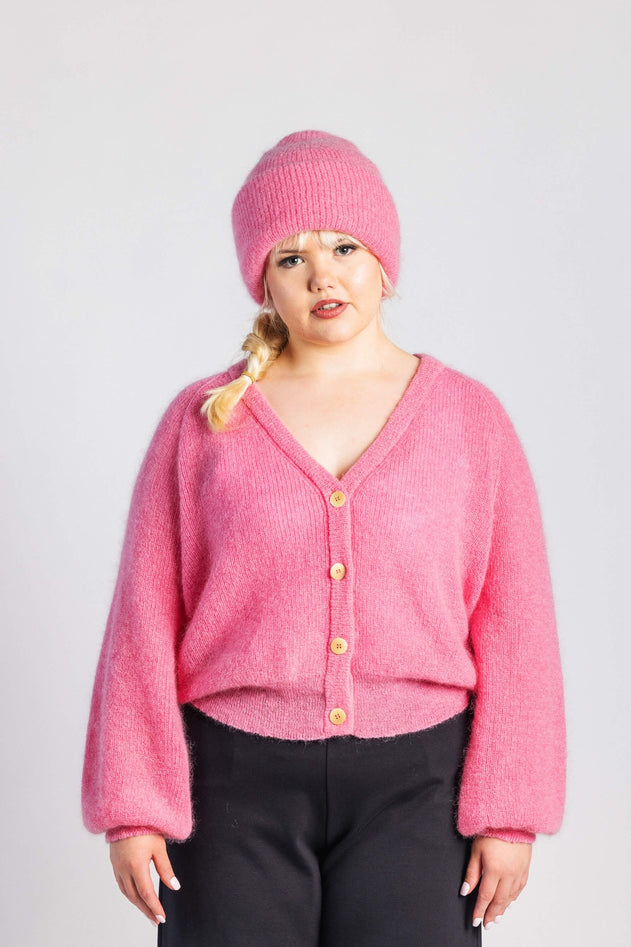 Elsie Mohair Cardigan Lollipop Pink