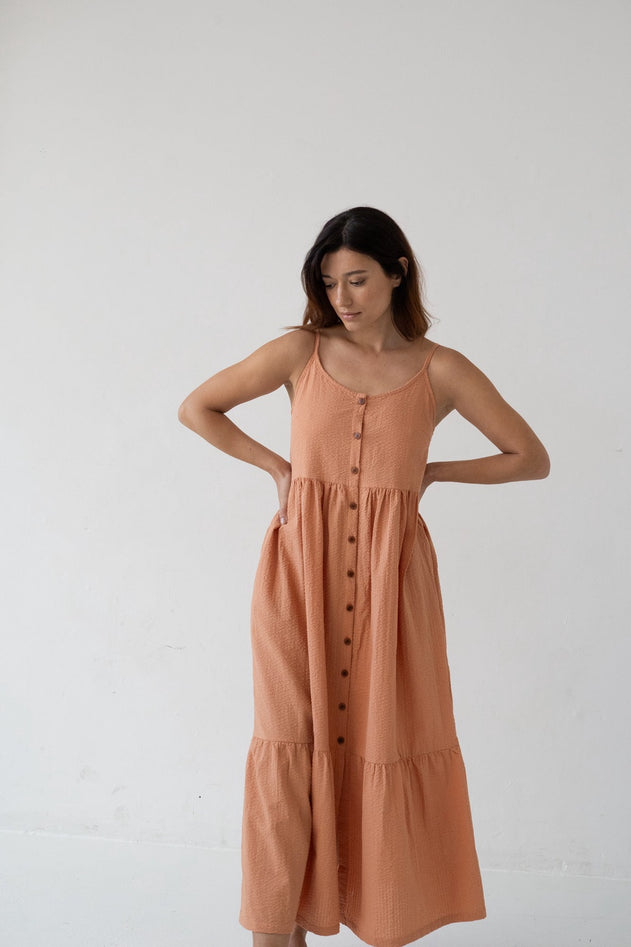 Belinda Pink Long Straps Dress