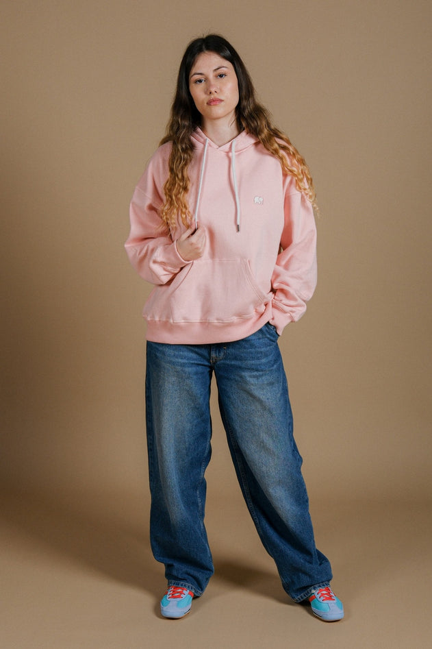 Trendsplant Organic Essential Oversized Hoodie Pale Pink