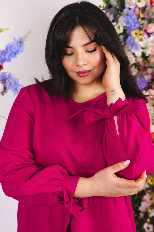Hailey Dress Peacock Pink
