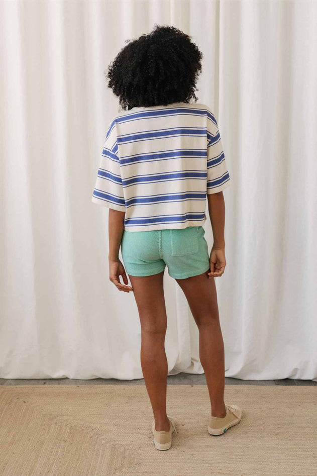 Fingal T-Shirt Cobalt Blue Stripes - IVALO.COM