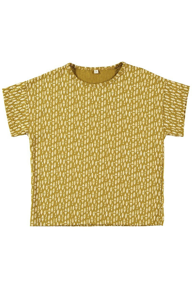 Kids' Unisex Organic Cotton T-Shirt Ethnic Mustard