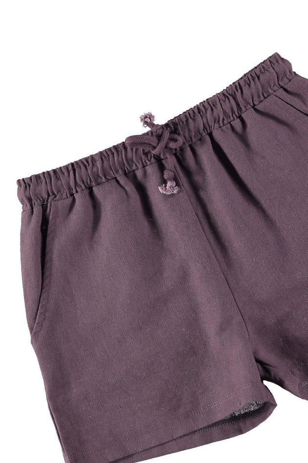 Kids' Linen And Organic Cotton Shorts Purple