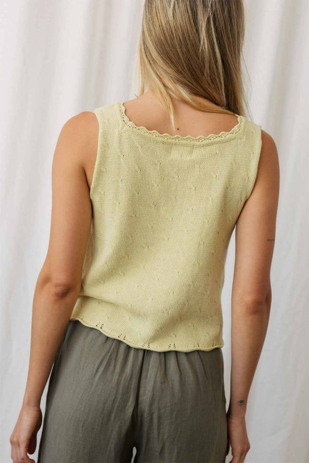 Froson Knit Top Yellow - IVALO.COM