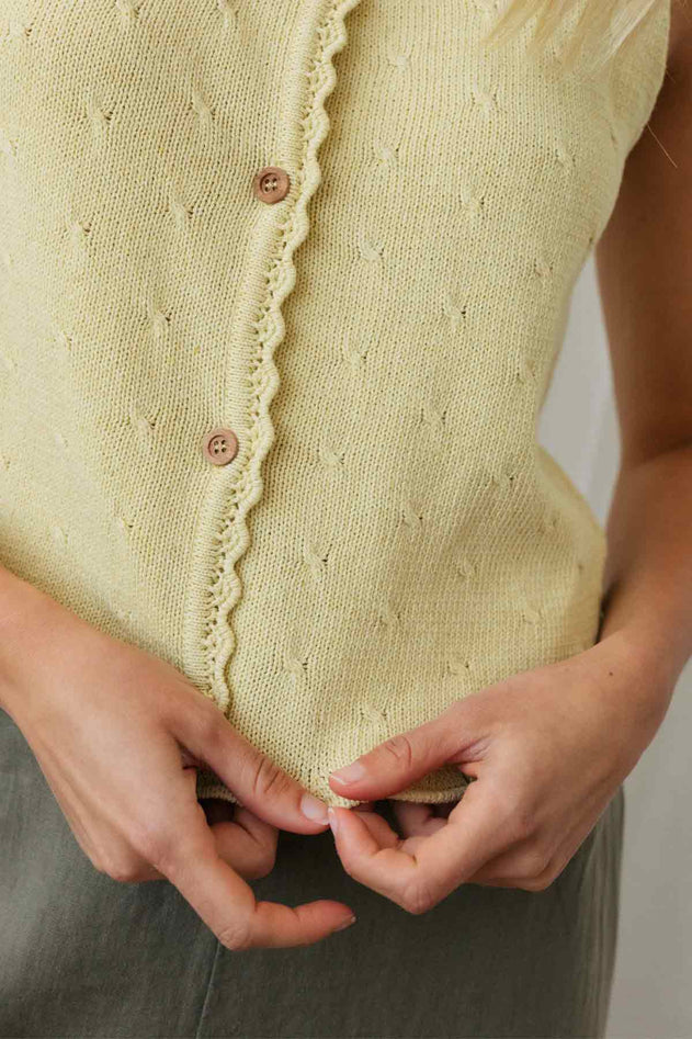Froson Knit Top Yellow - IVALO.COM