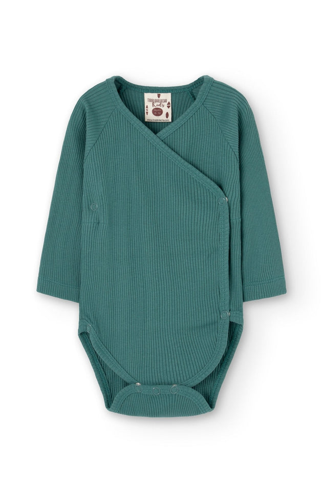 Baby's Griselle Long Sleeve Ribbed Bodysuit Blue