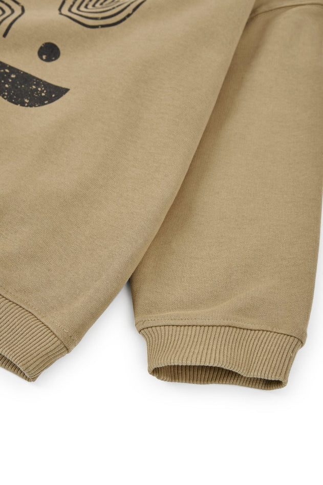 Kid's Gaby Raglan Sleeve Sweatshirt Beige